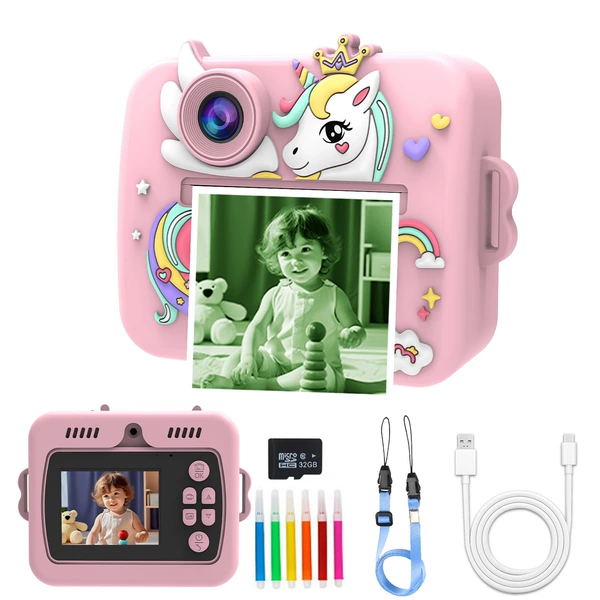 Fuchsia green memory card, pack, unicorn, 32G