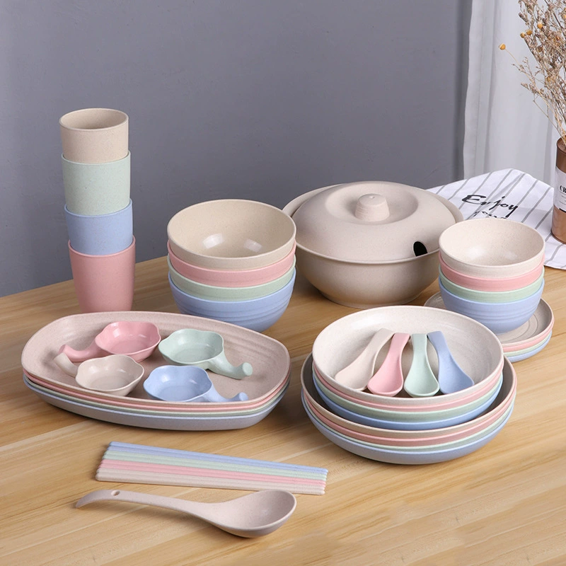 Japanese-style Tableware Set, Multi-piece Pastel Dinnerware, Fall-Resistant, Multiple Sizes