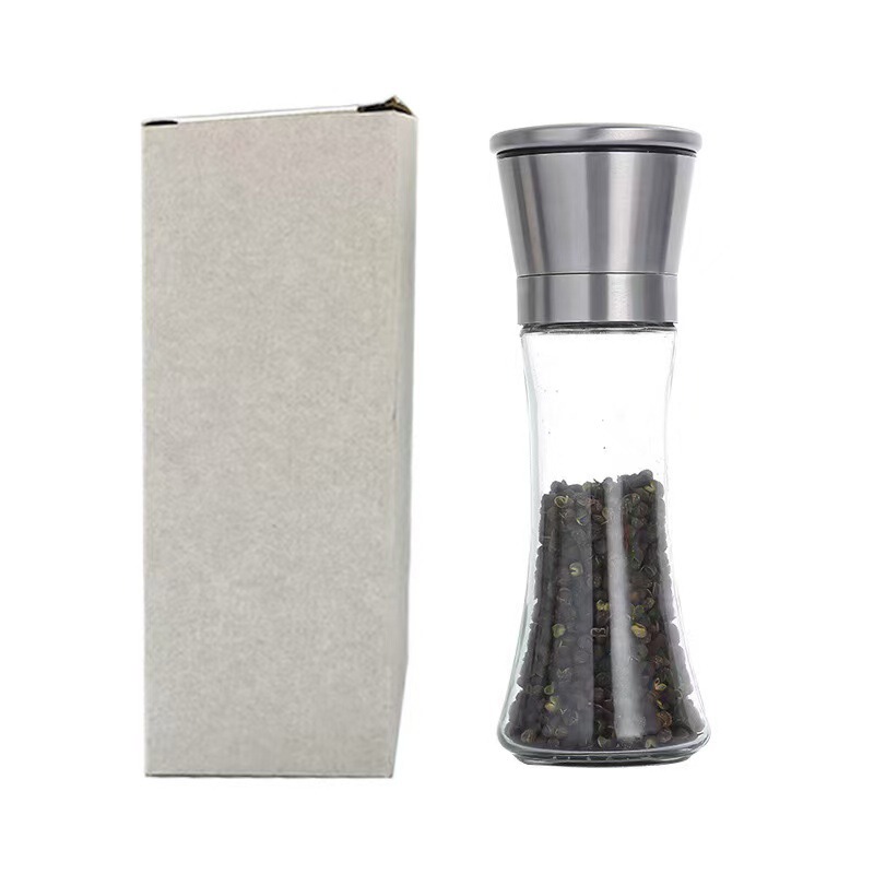 不锈钢研磨器手动玻璃研磨器研磨花椒粉器现磨碎海盐颗粒|undefined