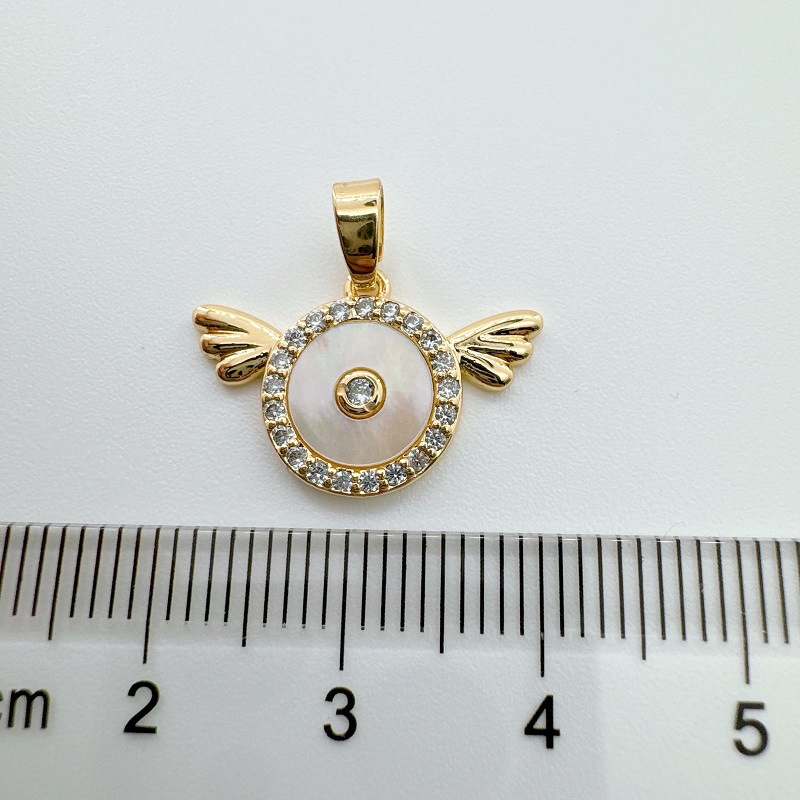 5g Weight Pendant Jewelry Making Type 15mm Jewelry Making Size Shell Inlay Material DIY Jewelry Accessories Classification 1 Piece Quantity Copper Material Heart Shape, Crown, Wings Pattern Plating, Inlay Design Classic Style Style 1 Piece 15mm Copper Shell Heart Shape Crown Wings Pendant 13