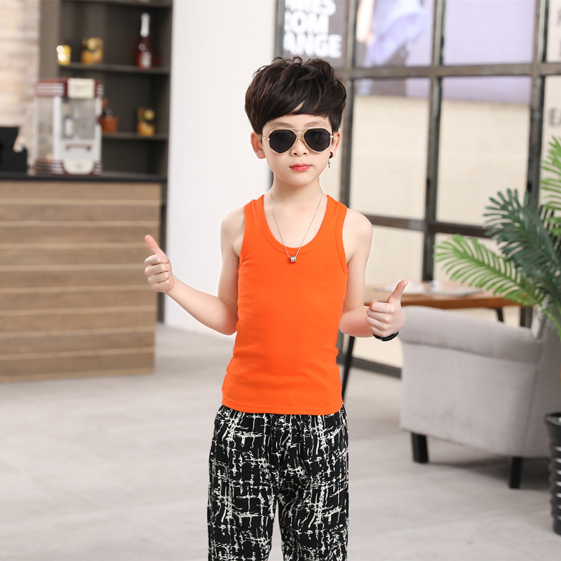 Camiseta de algodón para niños en forma de I para niñas pequeña camisola para niños ropa interior para niñas de verano