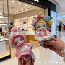 手工编织毛线仅娃衣茉莉手工编织毛线裙彩色精灵帽+连衣裙