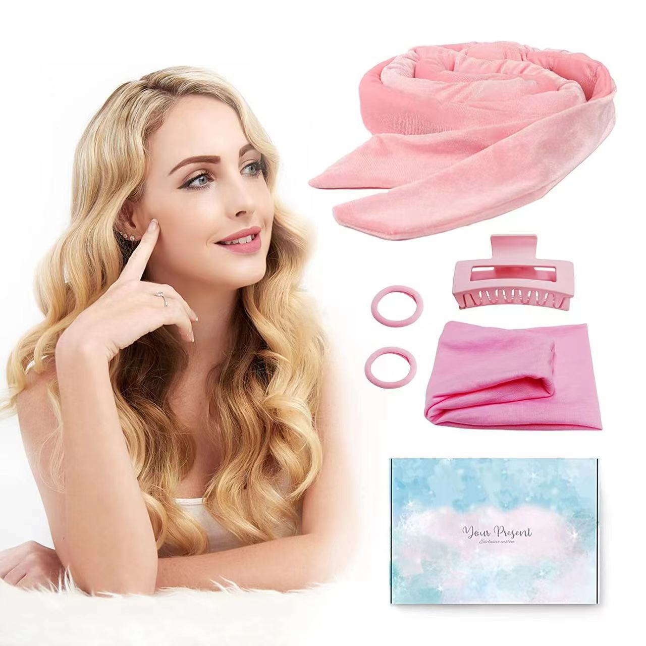 Transfronterizo Amazon perezoso no caliente rizador de pelo banda de pelo curling pelo rizador de pelo onda grande sueño caja de regalo traje