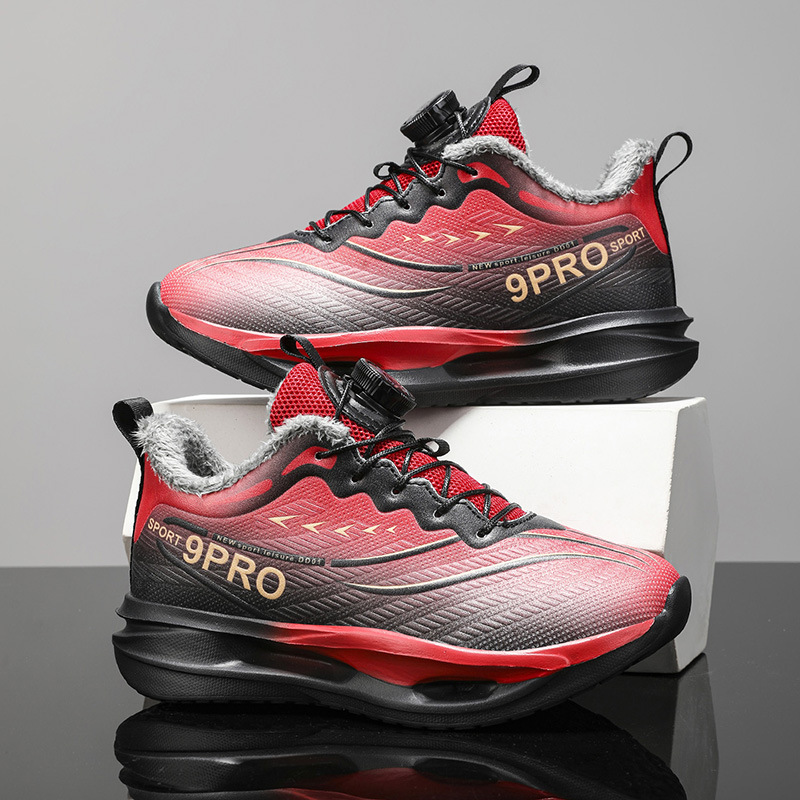 Red Rabbit 9PRO zapatos de carrera para niños estudiantes amortiguadores botón giratorio zapatos de carreras de invierno de algodón calentador zapatos de algodón