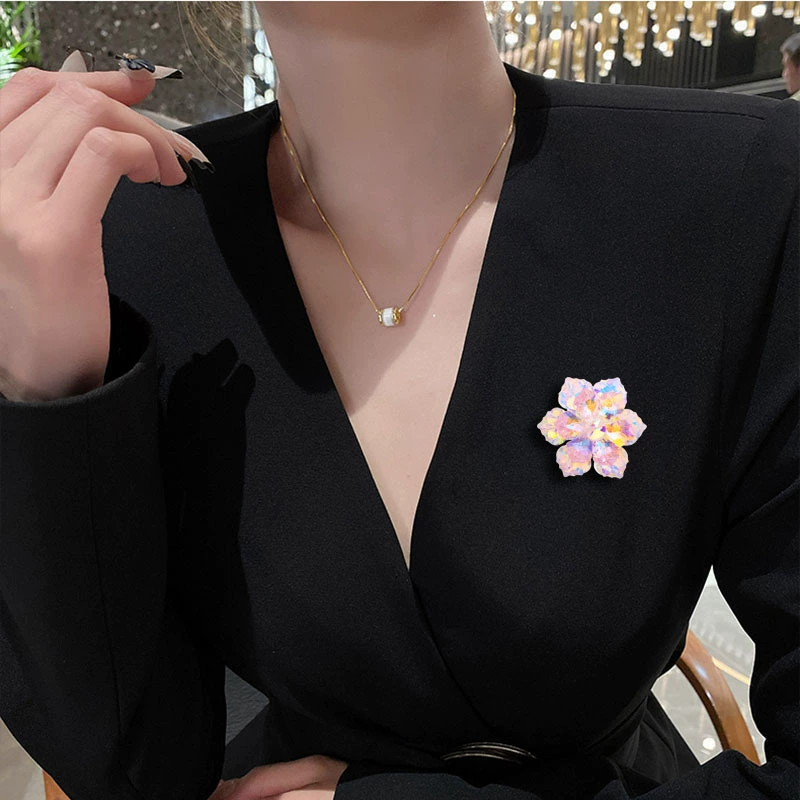Плетеная брошь handmade, высококачественная, цветочная, со снежинками