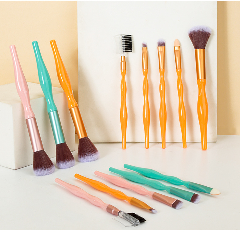 LMLTOP Makeup Brush Set of 5 pieces: Setting, loose brush, eyelash comb, Eyebrow Brush, Eyeshadow Brush TOP-035 undefined