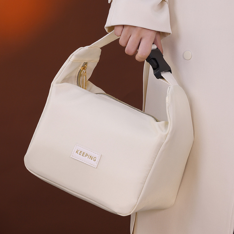 Bolsa de almuerzo de estilo japonés, bolsa bento portátil, bolsa de aislamiento impermeable, nuevo estilo, trabajador de oficina, estudiante, lonchera gruesa, bolsa de mano