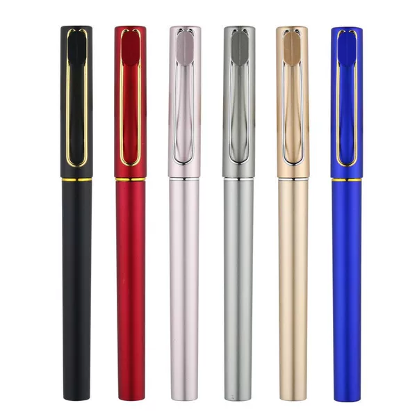 Advertising pen can be printed logo metal pen holder color paint business neutral pen carbon signature pen wholesale