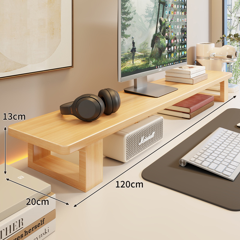 Soporte Elevador para Monitor de Madera MDF para Oficina y Escritorio