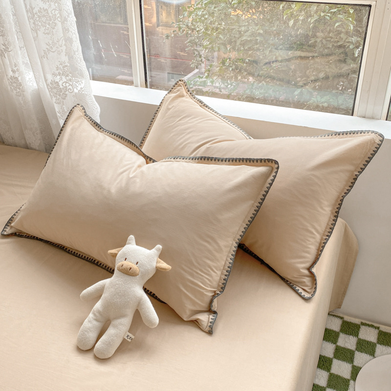 Cotton 2025 nuevo estilo funda de almohada funda de almohada par hogar 100 almohada de algodón núcleo de almohada caja de forro individual hombre 3