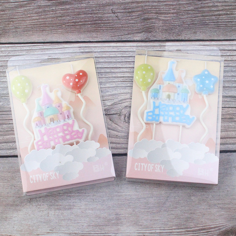 Children's cartoon fuchsia castle