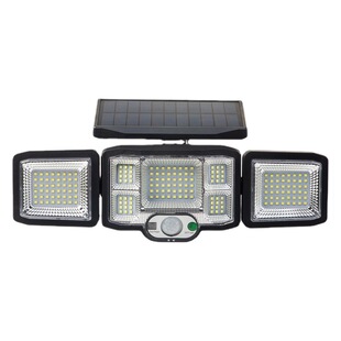 2021 New Three solar wall lamp human body induction wall lamp home garden lamp waterproof fence lighting street lamp