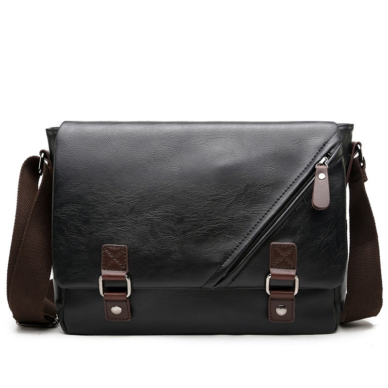Fashionable and trendy casual shoulder bag, new men's canvas large-capacity crossbody bag, multifunctional and lightweight men's bag