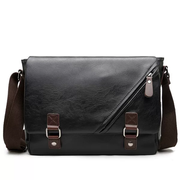 Fashionable and trendy casual shoulder bag, new men's canvas large-capacity crossbody bag, multifunctional and lightweight men's bag