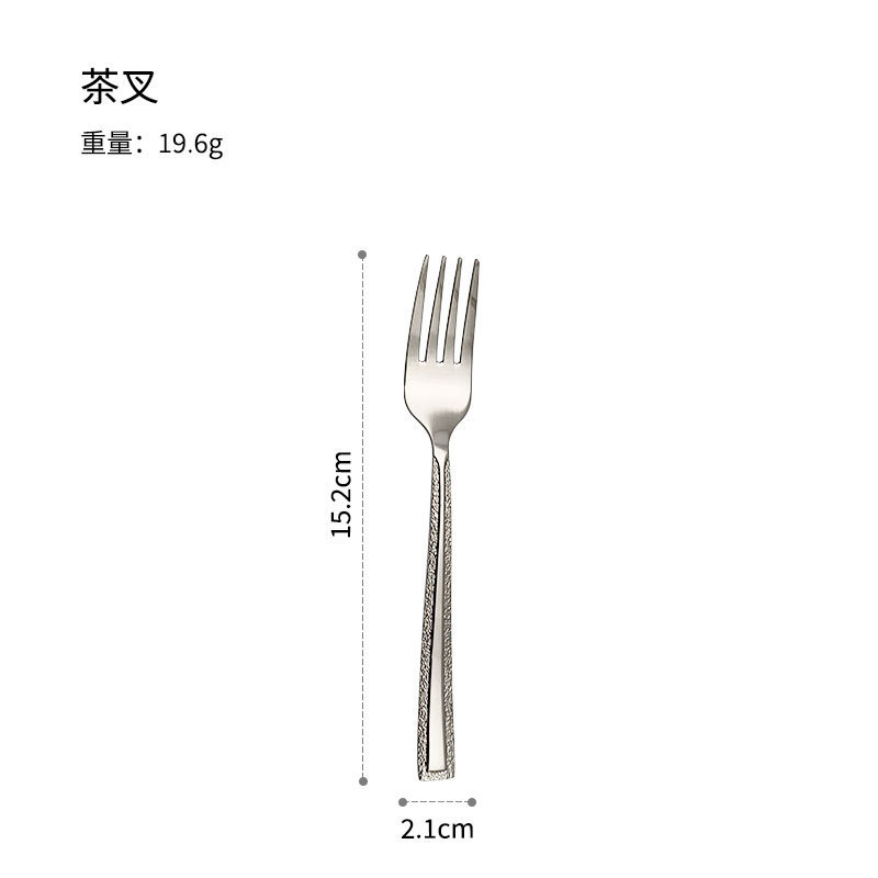 家庭用洋食ステーキナイフ、フォーク、スプーン、デザートスプーン、ステンレスナイフ、フォーク、スプーン、新しい両面石模様の洋食器|undefined