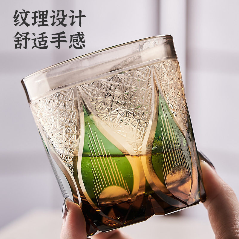 Japanese retro crystal shot glass for whiskey