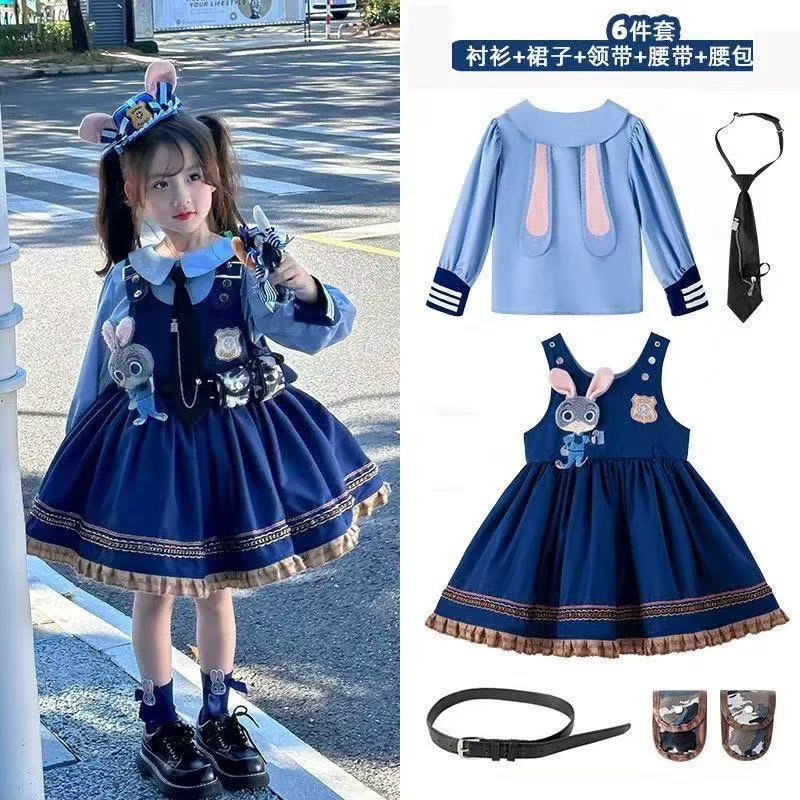 Judi Pantalones Niños Lolitacos Policía Ropa Niñas Primavera Verano Bebé Lolita vestido de cumpleaños