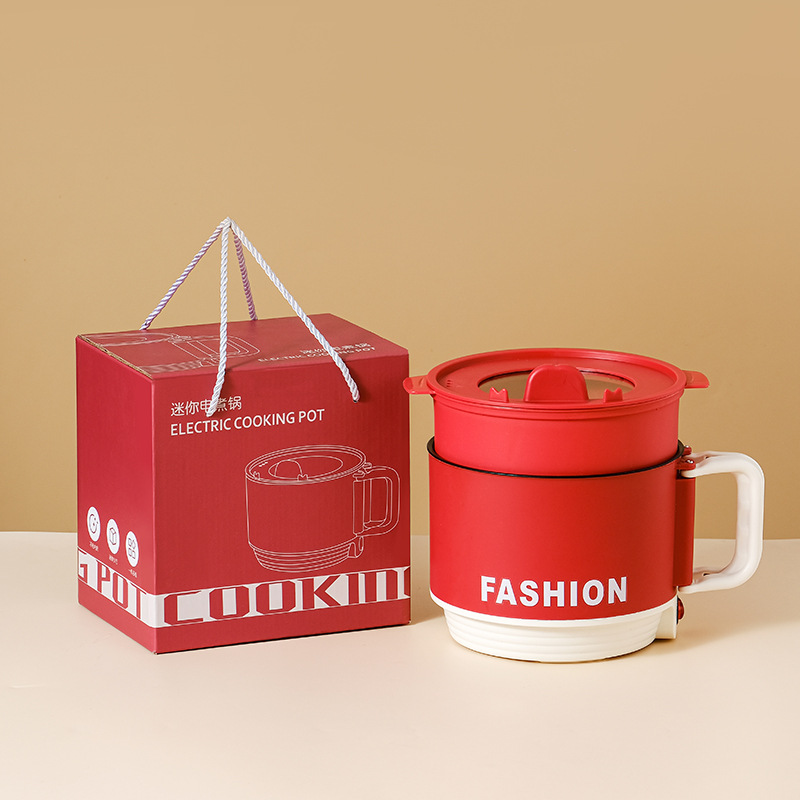 Складная красная антипригарная электрическая плита пароварка подарочная коробка