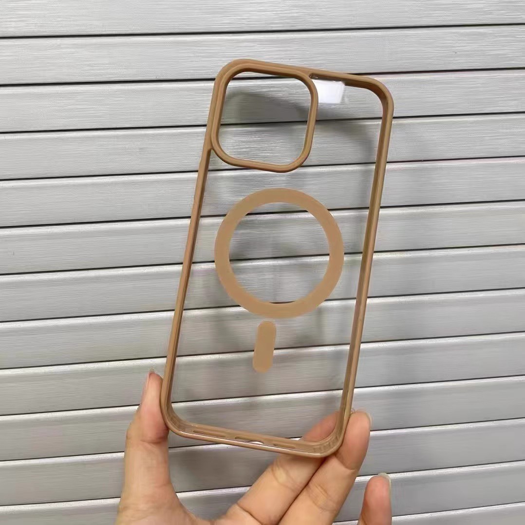 Funda para teléfono móvil magnética transparente ultrafina iphone17PROMAX funda protectora anti-caída para PC de acrílico Apple 16