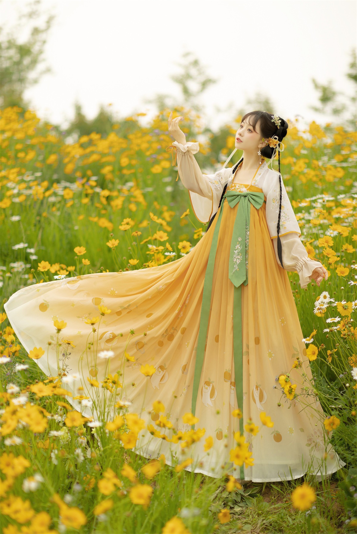 原创设计新款小橘子汉服女中国风唐风款齐胸襦裙全套春夏季6457-阿里巴巴