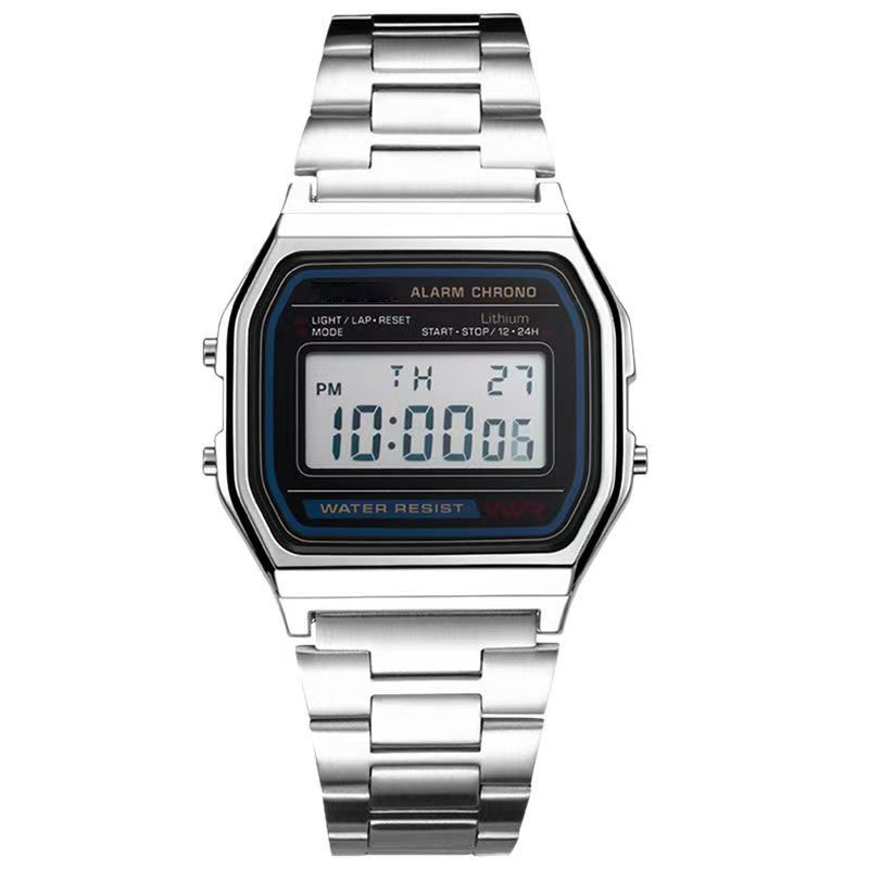 Popular Retro Led Digital Display Timing Multi-Functional Sports Student Digital Watch Acrylic Mirror 159Wa/91