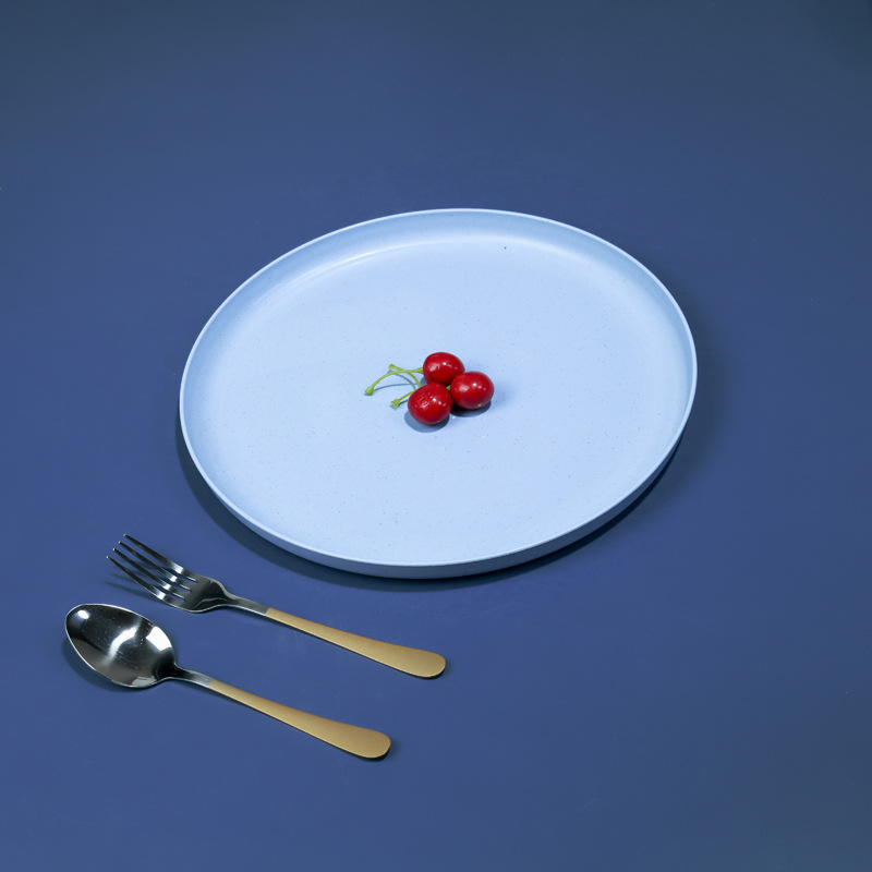 30cm bandeja redonda paja de trigo placa hogar taza de té Placa de fruta Placa de puesto bandeja placa resistente a la caída