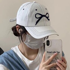 蝶結び立体韓国版野球帽女性夏軽薄で可愛い高級感があります。
