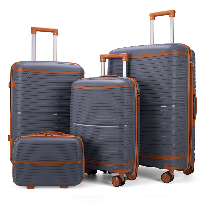 New Cross-Border Large-Capacity Pp Suitcase with Anti-Scratch, Explosion-Proof Zipper, and Universal Wheels 24inch