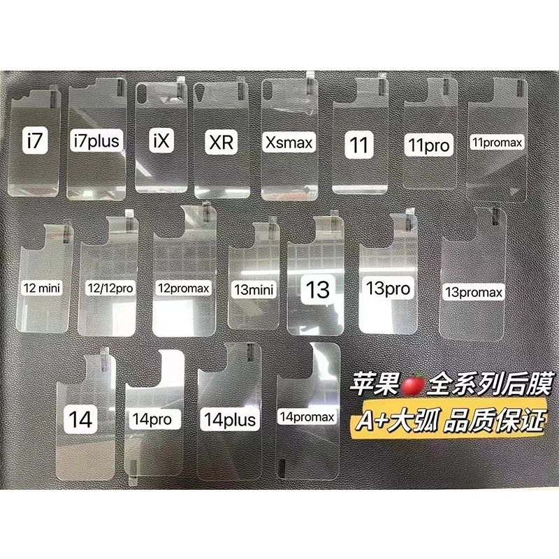 Подходящая для Apple 17Pro прозрачная закаленная защитная пленка на заднюю сторону для iPhone 16Pro/13/12/11/7P, стеклянная защитная пленка на заднюю сторону