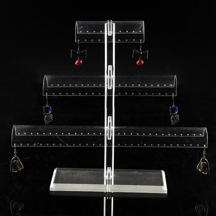 厂家加工制做亚克力耳环架手链首饰展架有机玻璃展示架圆管支架