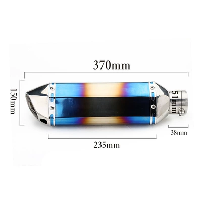hexagonal exhaust Scorpio stainless steel — Motorcycle exhaust pipe