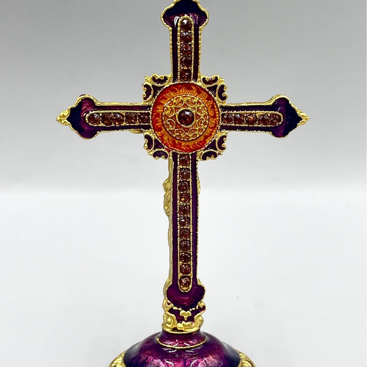 Clásico europeo, adornos de diamante cruzados para el hogar, oraciones amargas, artesanías de metal, regalos al por mayor.