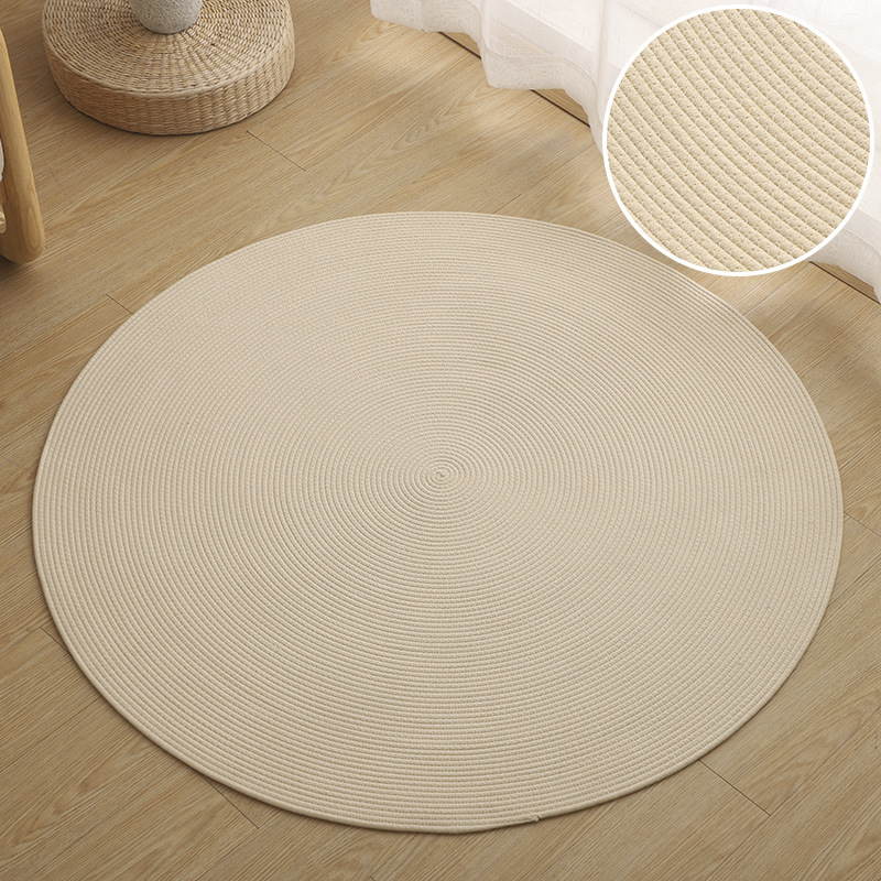 Sala de estar nórdica alfombra mesa de café manta dormitorio alfombra de piso hogar lavable sofá cama lado gran área redonda tejida a mano