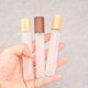 Frosted ball high-end portable walnut beech essential oil glass go-ball bottle sample empty bottle 10ml