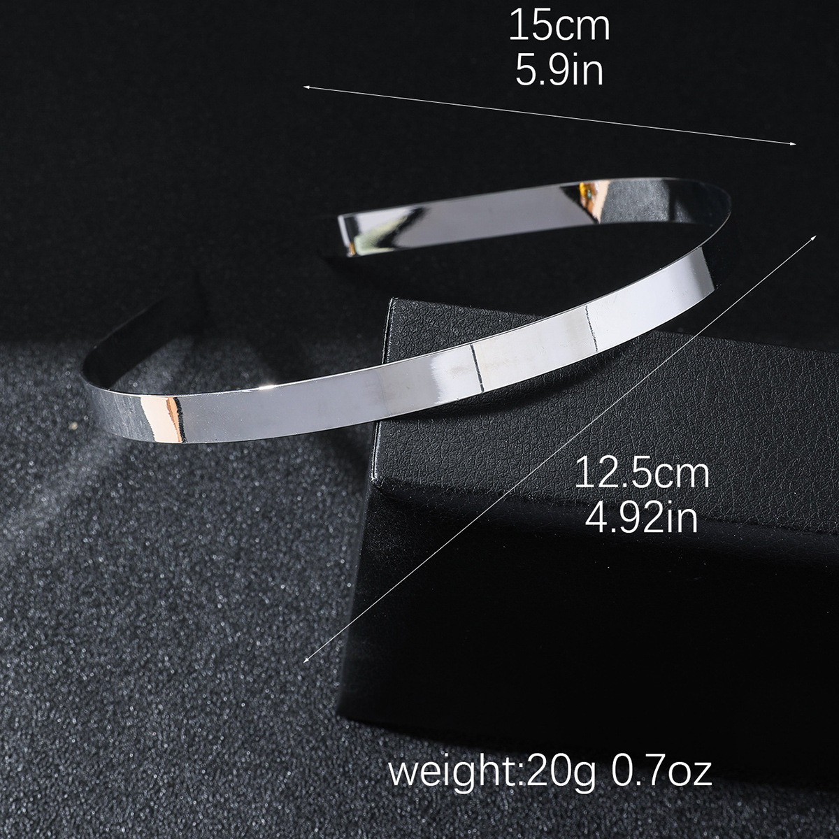 1cm / 0.4cm banda de cabello hebilla de cabeza DIY accesorios de joyería unidireccional simple banda de cabello material