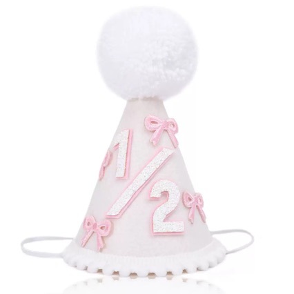 Tiktok Digital One-Year-Old Bear Birthday Hat Children's Birthday Party Decoration Headwear Photo Props