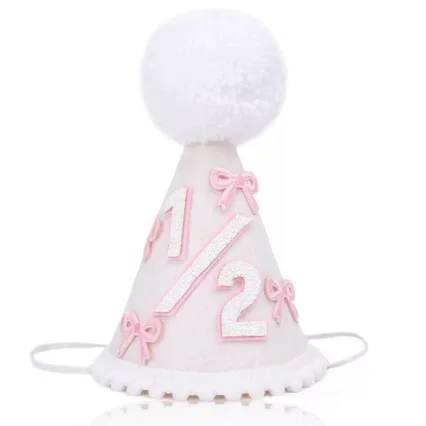 Tiktok Digital One-Year-Old Bear Birthday Hat Children's Birthday Party Decoration Headwear Photo Props