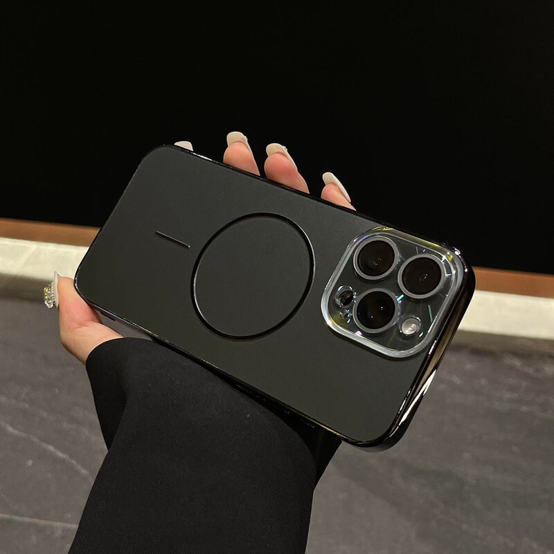 苹果16Promax手机壳新款磁吸iPhone15纳米磨砂14镭射镜头膜保护套|undefined