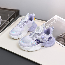 透气网面童鞋 女孩轻便皮面运动鞋2026春秋季新款时尚运动鞋5349