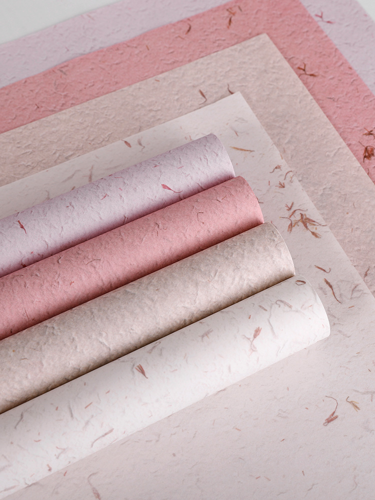 手撕花瓣纸风华纸花束包装纸高质感鲜花包花纸东巴纸花艺纸