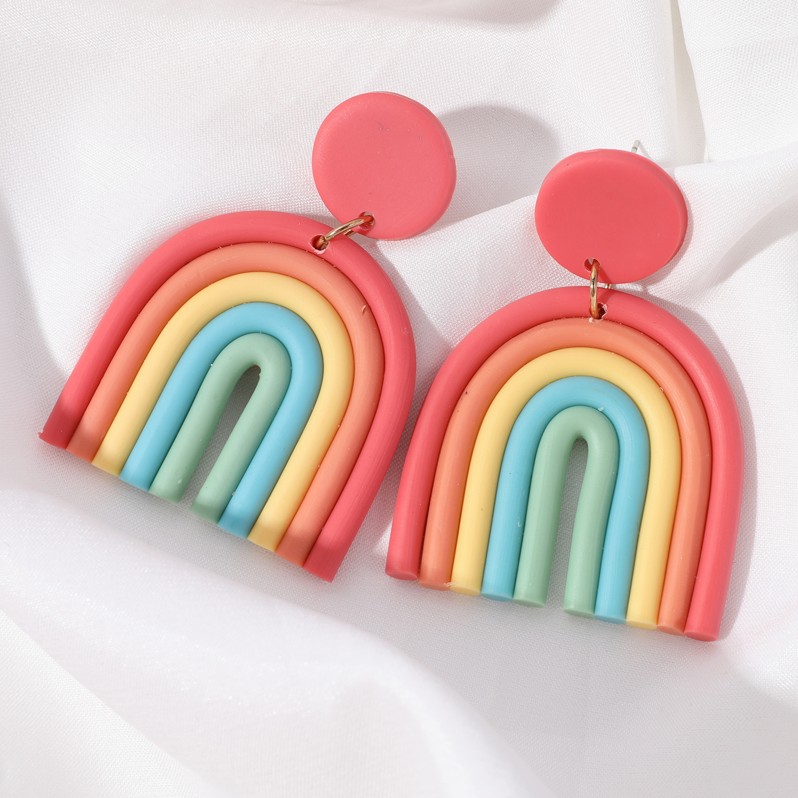 1 Pair Simple Style U Shape Handmade Soft Clay Drop Earrings display picture 5