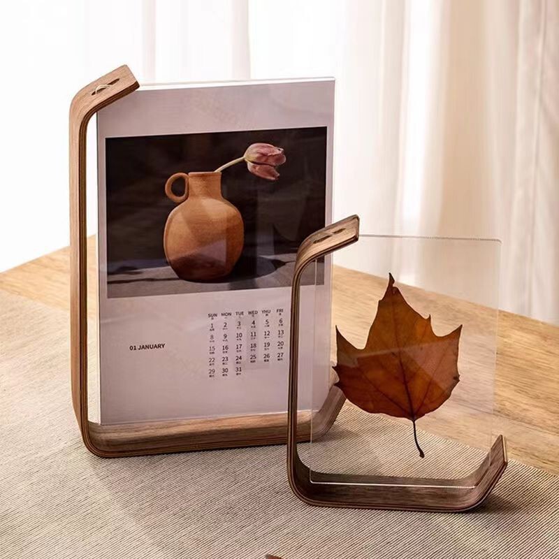 Transparent Double-Sided Acrylic Photo Frame Stand Personalized Photo Frame 6inch Cute Ins-Style Photo Ornament with Engraved Logo