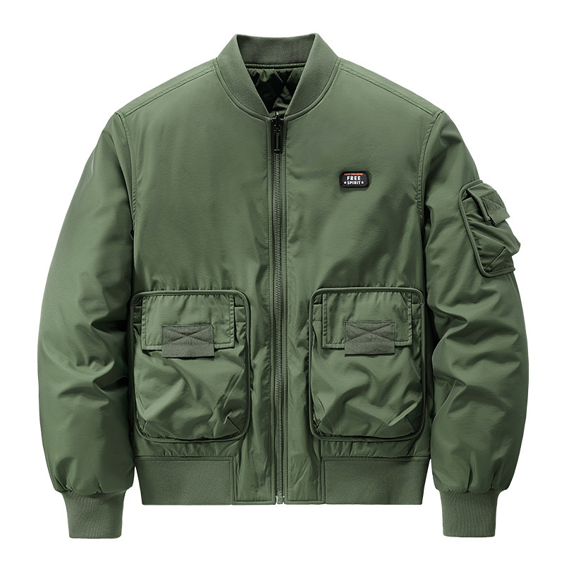 New men's jacket double-sided fashion motorcycle flying suit baseball uniform men's loose plus size men's jacket top