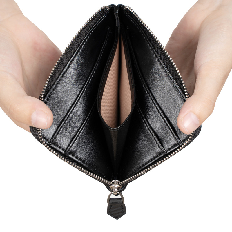 日本式男性財布本革外国貿易牛革ゼロ財布rfid超薄型マルチカードカードバッグ大容量ショルダーバッグ