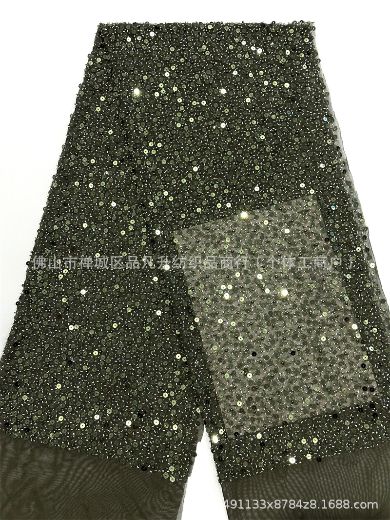 Nuevo rollo de tela de malla elástica moda vestido de cena de alta costura vestido de moda falda de cola de pez tejido en stock image 11