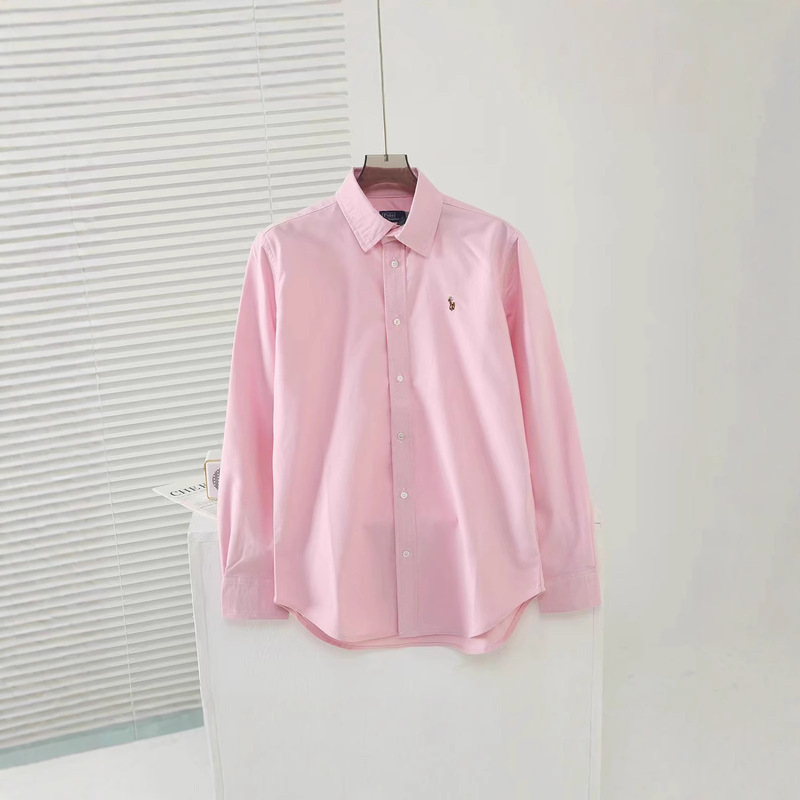 La*La*2025 New Autum Women's Clothing Classic Cotton Oxford Cloth Lapel Long-Sleeved Shirt Rl24233