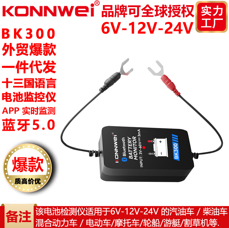 BK300汽车电池监控器检测仪6V12V24V蓝牙5.25.0电池故障检测仪