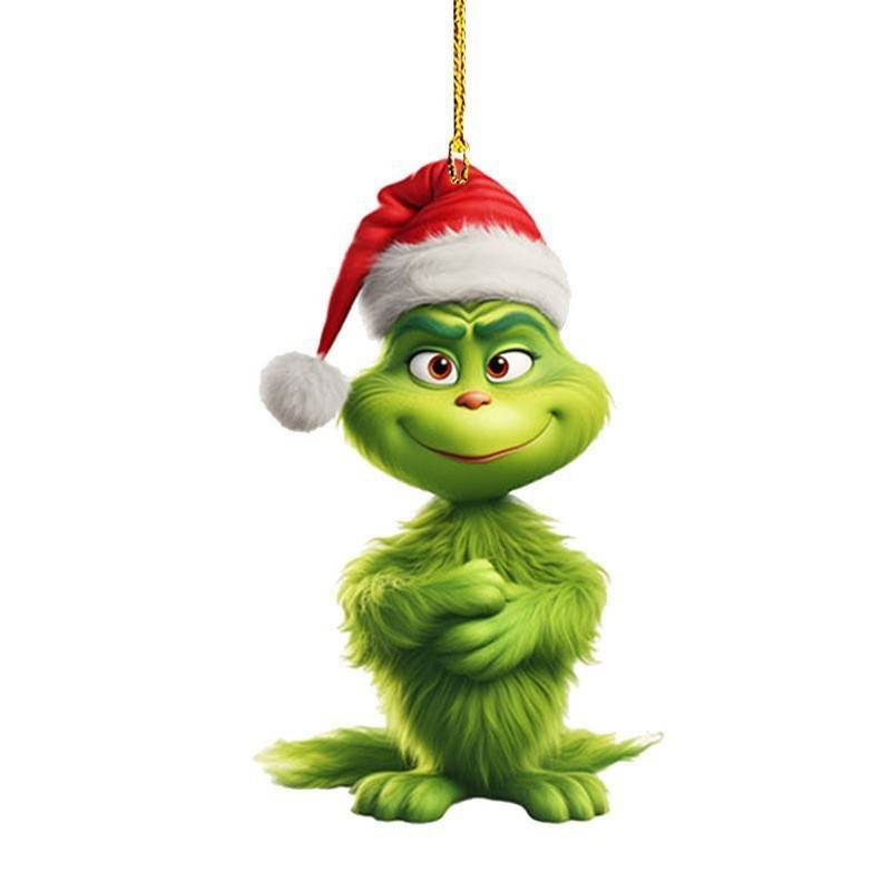 Transfronterizo nuevo 2D Grinch Baby Colgante decoración de Navidad decoración de árbol de Navidad colgante acrílico image 25