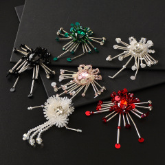 Handmade beaded tassel bead tube flower cloth patch DIY clothing accessories for patching, personalized shoes and hats, head ornaments