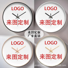 来图定制挂钟木钟钟表时钟图片logo定制工厂批发外贸礼品创意设计
